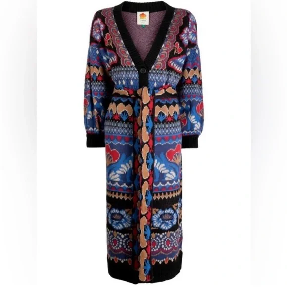 FARM Rio Multicolor Patterned Cardigan - Picture 1 of 4